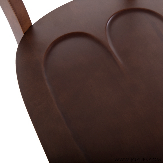 the detail of wood restaurant chair seater