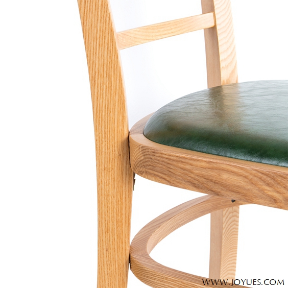 detail of restaurant chair upholstered