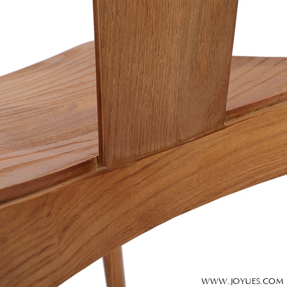 wood detail of dining chair
