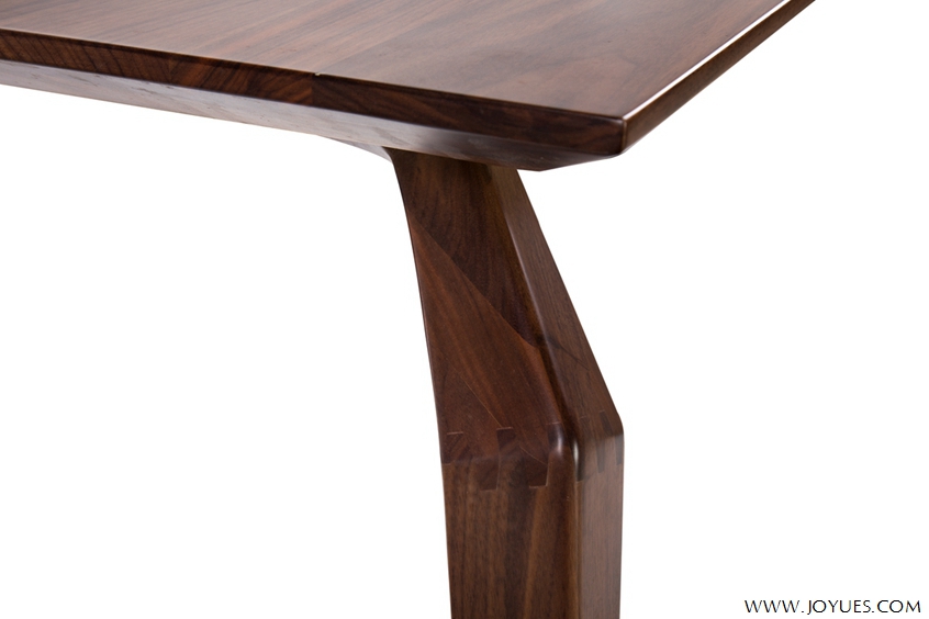 solid wood restaurant table detail