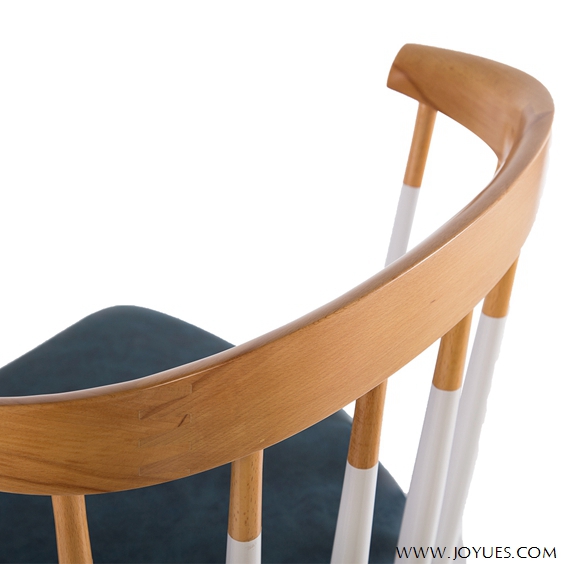 modern windsor dining chair back detail