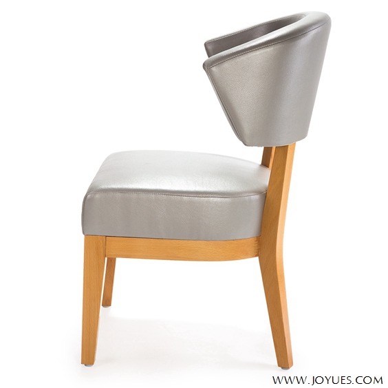 silver leather dining chair