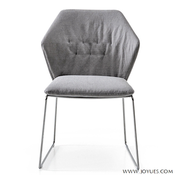 simple design armless fabric chair