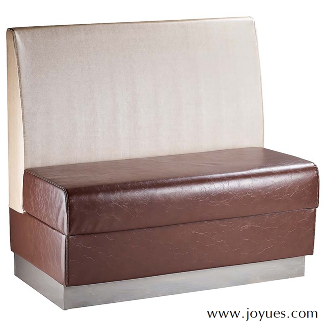 leather high back booth sofa