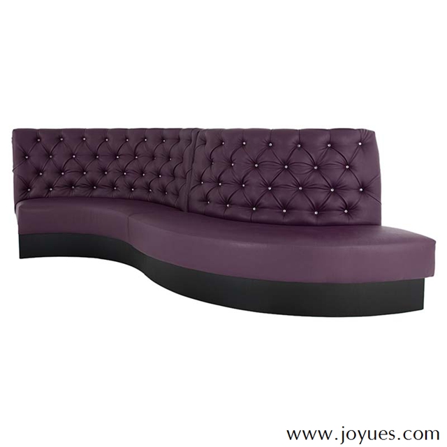 Button-tufted restaurant sofa booth seating